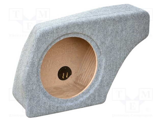 Car loudspeaker enclosure; MDF; gray melange; textil; 25l; 300mm