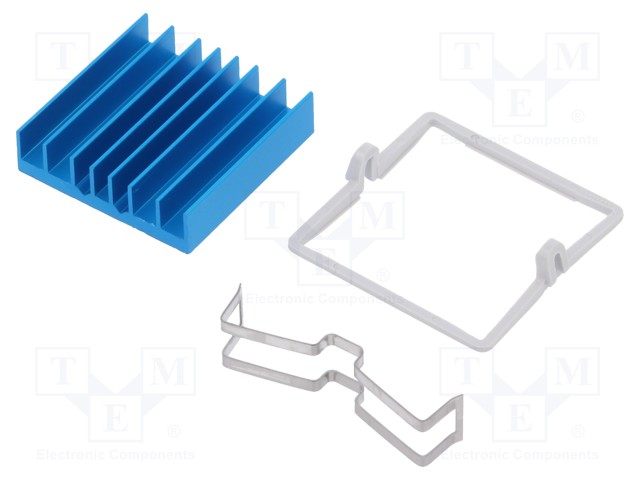 Heatsink: extruded; grilled; blue; L: 29mm; W: 29mm; H: 7.5mm