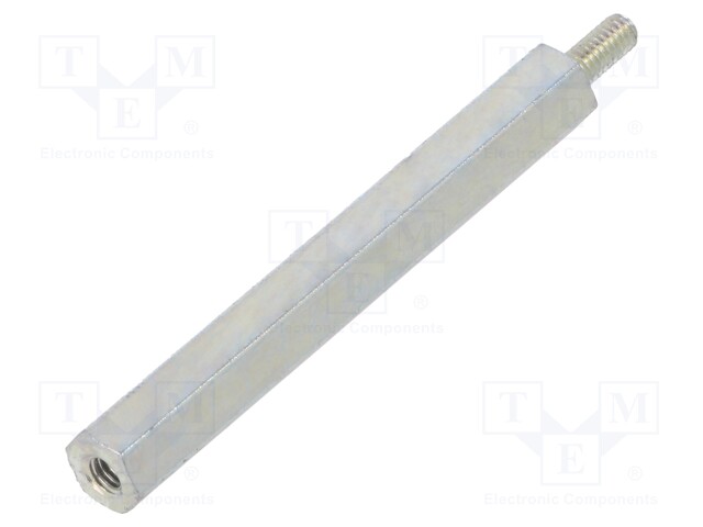 Screwed spacer sleeve; Int.thread: M2,5; 40mm; Ext.thread: M2,5