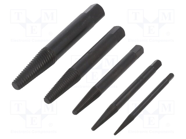 Kit: screw extractor; 5pcs.