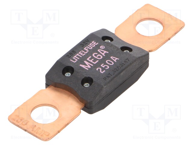 Fuse: fuse; 250A; 32VDC; 68,6mm; MEGA; Break.cap: 2000A/32VDC