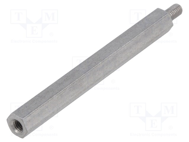 Screwed spacer sleeve; Int.thread: M3; 50mm; Ext.thread: M3