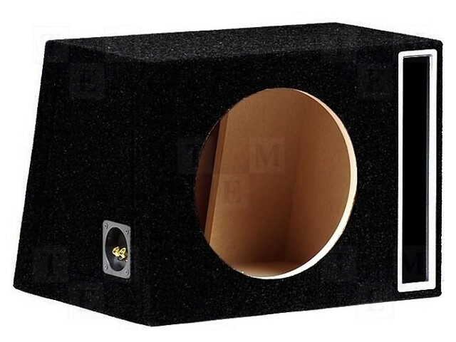 Car loudspeaker enclosure; MDF; black; textil; 50l; 300mm