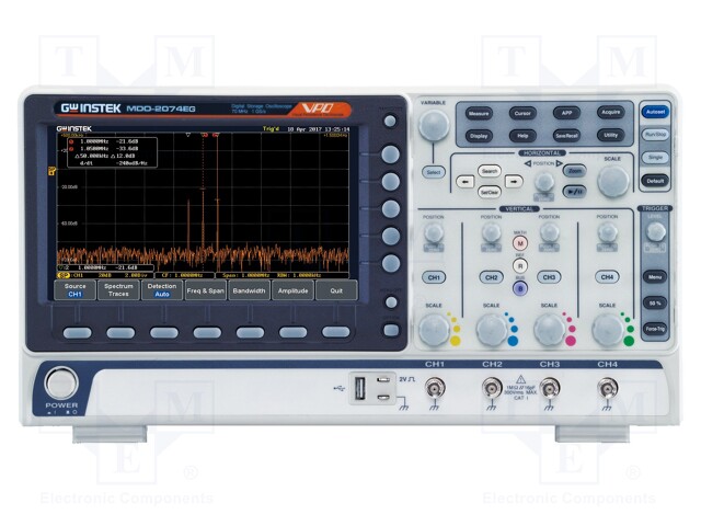 Oscilloscope: digital; Band: ≤70MHz; Channels: 4; 10Mpts/ch