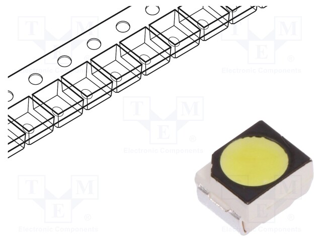 LED; SMD; 3528,PLCC2; white cold; 2200÷3000mcd; 120°; 20mA; 108mW