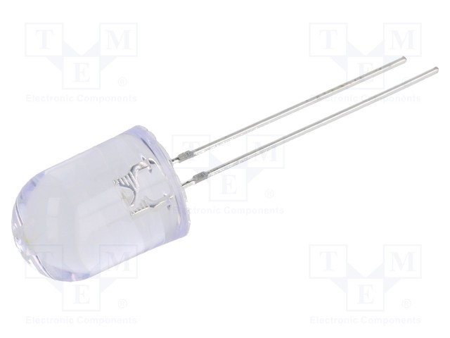 LED; 10mm; white cold; 22000÷25000mcd; 30°; without flange