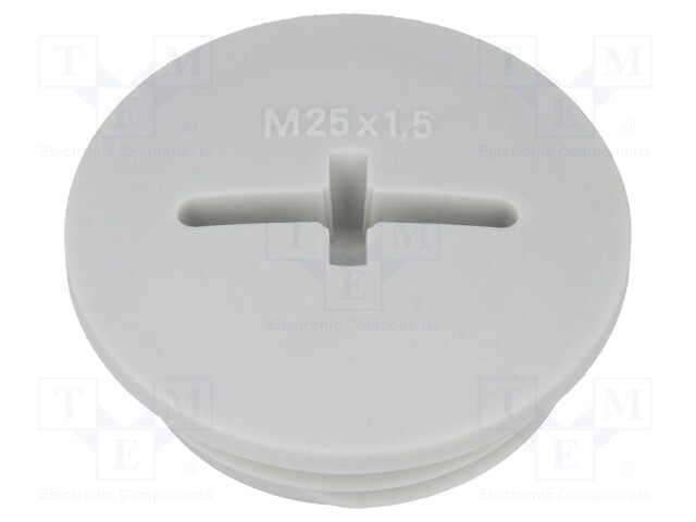 Stopper; M25; IP54; Mat: polyamide; light grey