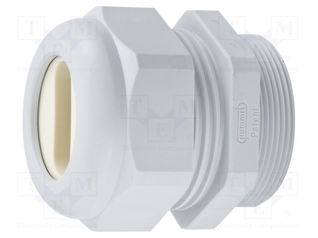 Cable gland; for flat cable; M25; IP65; Mat: polyamide; grey