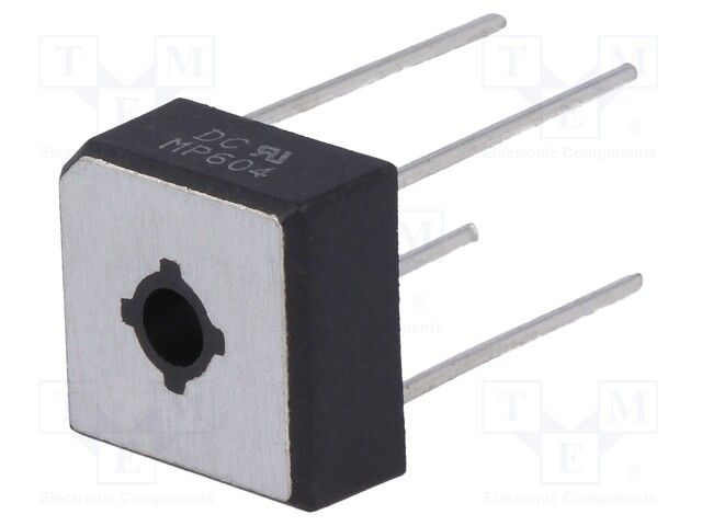 Single-phase bridge rectifier; Urmax: 400V; If: 6A; Ifsm: 175A