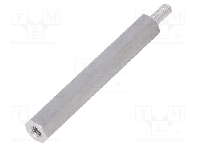 Screwed spacer sleeve; Int.thread: M2,5; 35mm; Ext.thread: M2,5