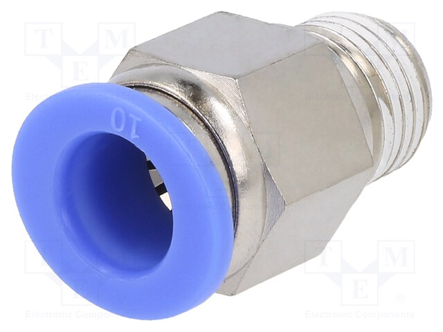 Push-in fitting; straight; -0.95÷15bar; Mat: nickel plated brass