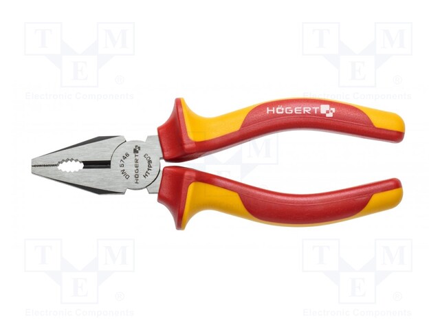 Pliers; insulated,universal; 160mm; Blade: 55-60 HRC; 1kVAC