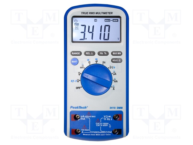 Digital multimeter; LCD 3,83 digit (6000),with a backlit