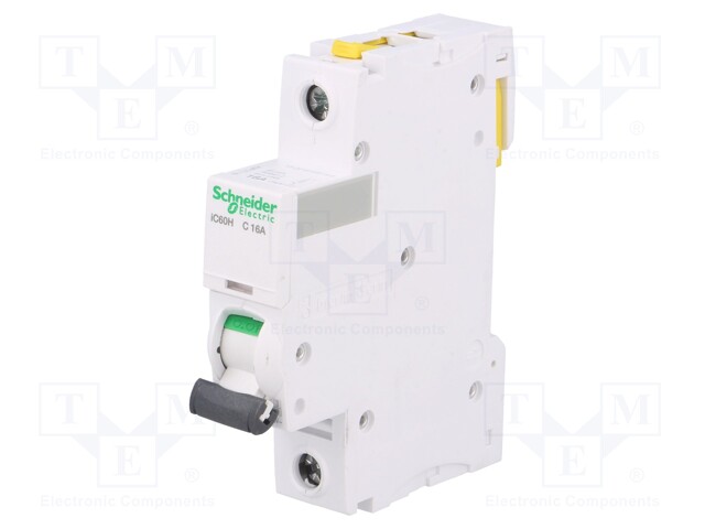 Circuit breaker; 230VAC; Inom: 16A; Poles: 1; DIN; Charact: C; 10kA