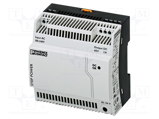 Power supply: switched-mode; Mounting: DIN; IP20