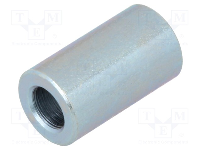 Spacer sleeve; 4.3mm; cylindrical; steel; zinc; Out.diam: 14mm