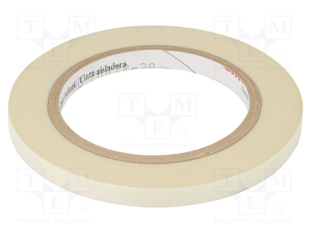 Tape: electrical insulating; W: 9mm; L: 33m; Thk: 177um; white; 5%