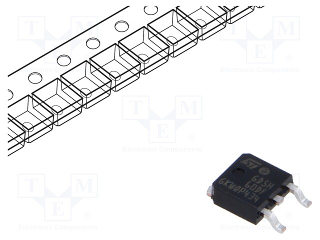 IGBT Single Transistor, 10 A, 1.5 V, 83 W, 600 V, TO-252 (DPAK), 3 Pins