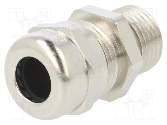 Cable gland; with earthing; M16; IP68; Mat: brass