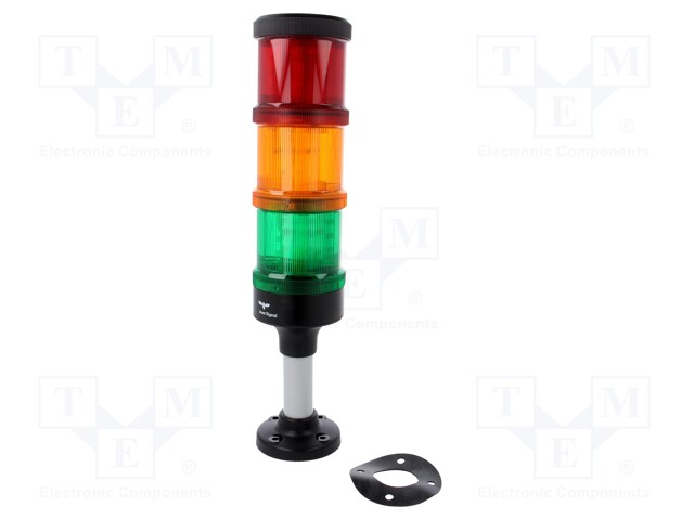 Signaller: signalling column; LED; red/orange/green; Usup: 24VDC