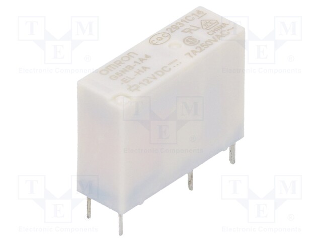 Relay: electromagnetic; SPST-NO; Ucoil: 12VDC; 5A/250VAC; 3A/30VDC