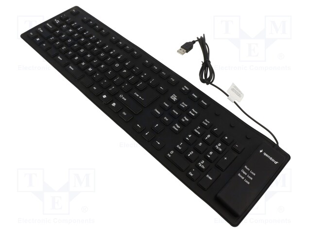 Keyboard; black; USB A,USB B micro; OTG,wired,US layout; 1.5m