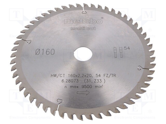 Circular saw; Ø: 160mm; KS 54,KS 55,KS 55 FS,KSE 55; HW/CT