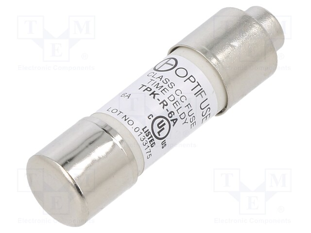 Fuse: fuse; time-lag; 6A; 600VAC; 300VDC; cylindrical,industrial