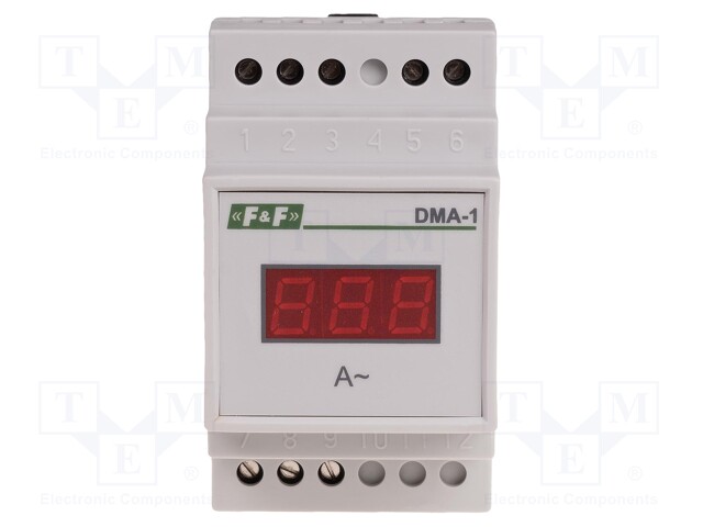 Ammeter; digital,mounting; 0÷50A; True RMS; Meas.accur: ±1%; IP20