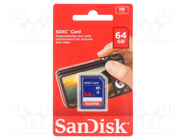 Memory card; SD XC; 64GB; Class 4