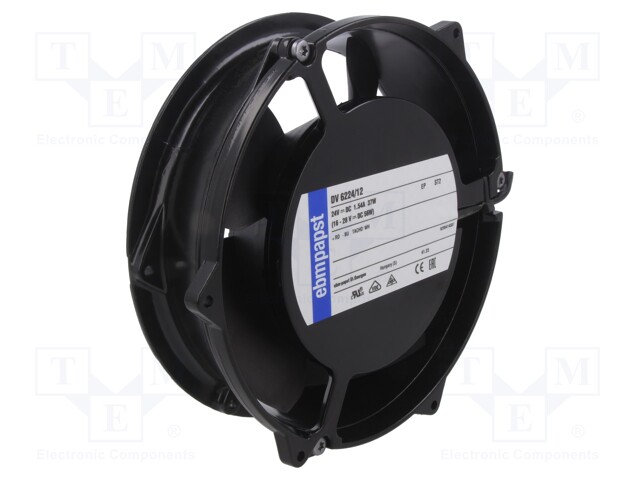 Fan: DC; axial; Ø172x51mm; ball bearing; Len: 365mm; 24VDC