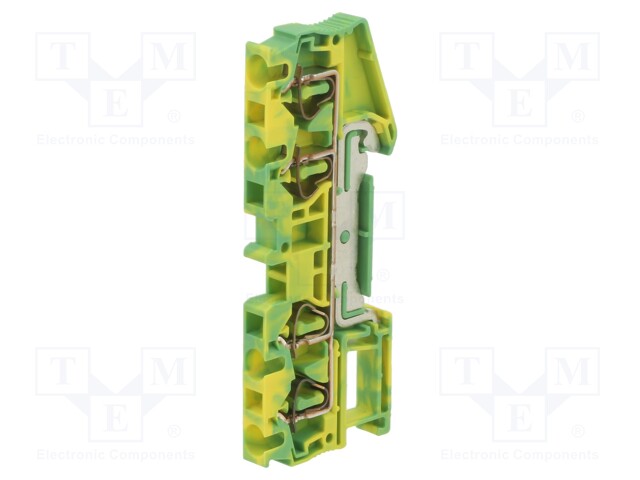 Splice terminal: rail; 0.08÷4mm2; ways: 1; terminals: 4; polyamide