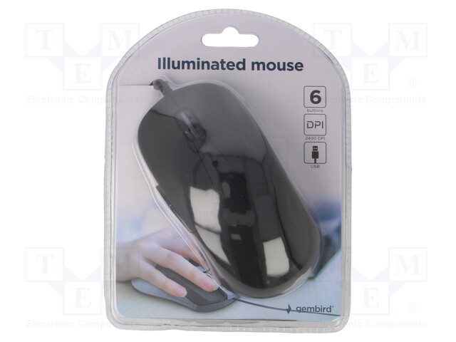 Optical mouse; black,mix colours; USB A; wired; No.of butt: 6