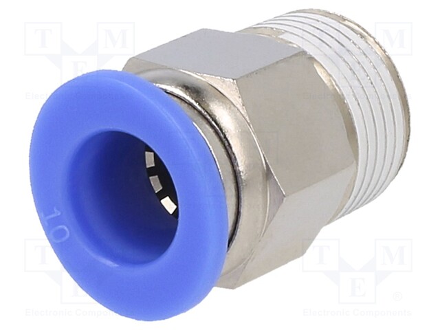 Push-in fitting; straight; -0.95÷15bar; Mat: nickel plated brass