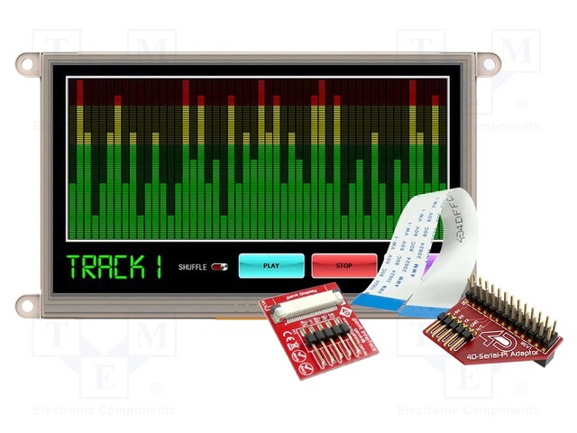 Display: TFT; 7"; 800x480; Window dimensions: 154.08x85.92mm; 5V