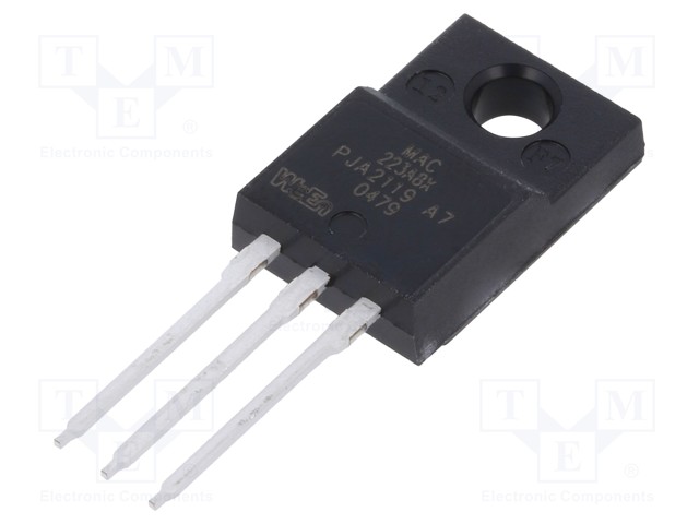 Triac; 600V; 20A; Igt: 50/75mA; TO220FP; tube; Ifsm: 190A; 4Q