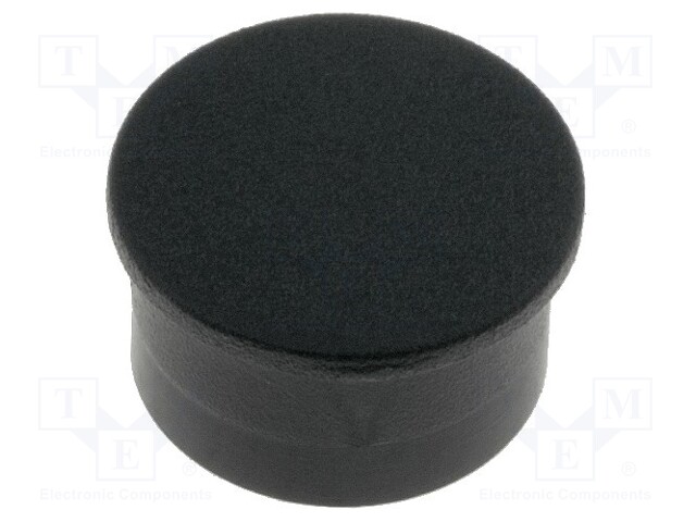 Cap; thermoplastic; push-in; black