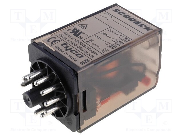 Relay: electromagnetic; 3PDT; 220VDC; 10A/240VAC; 10A; max.400VAC