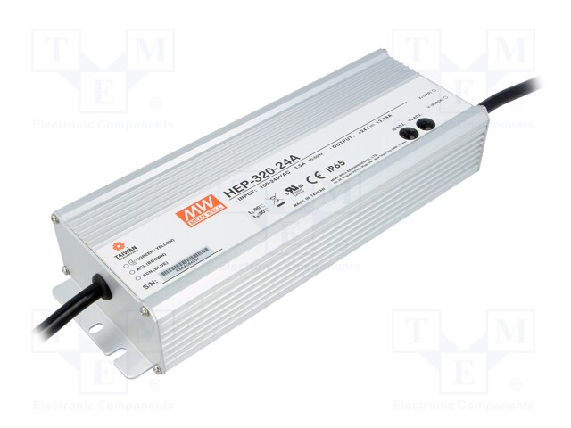 Power supply: switched-mode; modular; 320.16W; 24VDC; 21÷26VDC