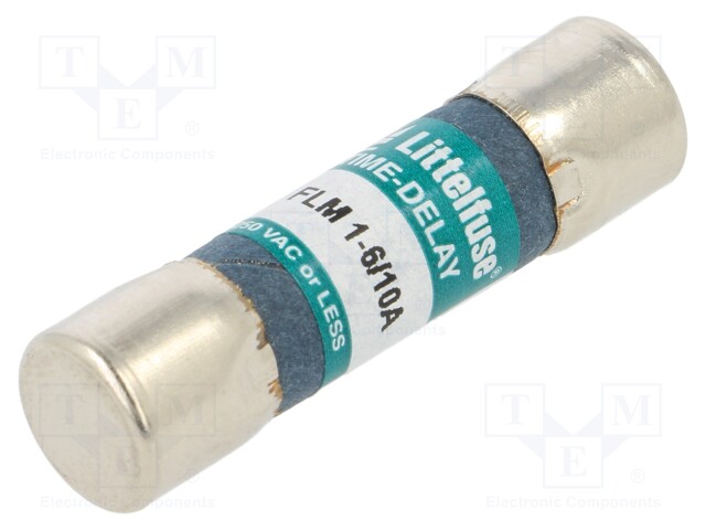 Fuse: fuse; time-lag; 1.6A; 250VAC; cylindrical,industrial