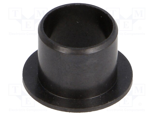 Bearing: sleeve bearing; with flange; Øout: 14mm; Øint: 12mm; black