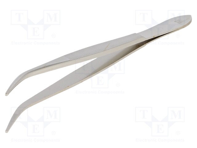 Tweezers; Tweezers len: 120mm; Blades: elongated,curved