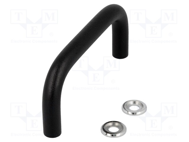 Handle; Mat: steel; black; H: 43mm; Mounting: M5 screw; Ø: 10mm