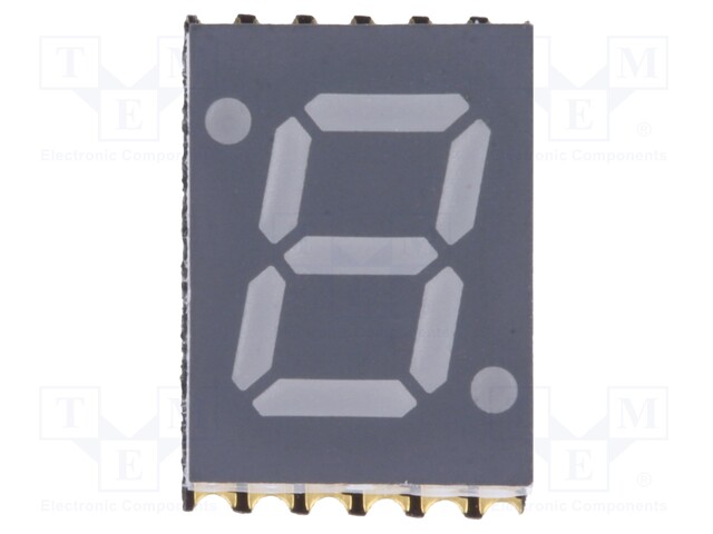 Display: LED; 7-segment; 7mm; 0.28"; No.char: 1; blue; 20mcd; cathode