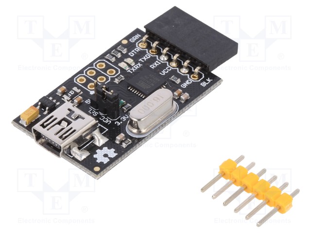 Module: adapter; USB-UART; 3.3÷5VDC; USB B mini; IC: ATmega8