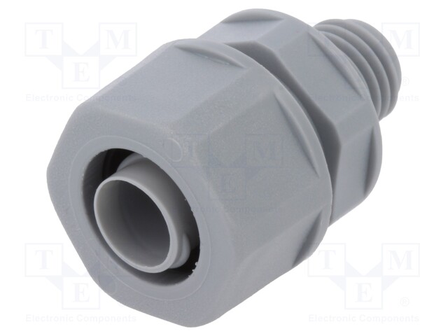 Straight terminal connector; ØBraid : 14mm; polypropylene; IP54