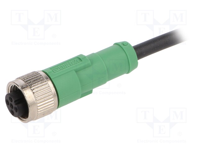 Connection lead; M12; PIN: 5; straight; 1.5m; plug; 60VAC; 4A; 60VDC