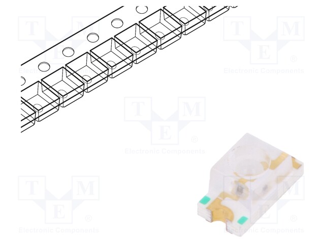 LED; SMD; 1206; red; 29÷71mcd; 3x1.5x1.5mm; 60°; 2÷2.4V; 20mA; 60mW