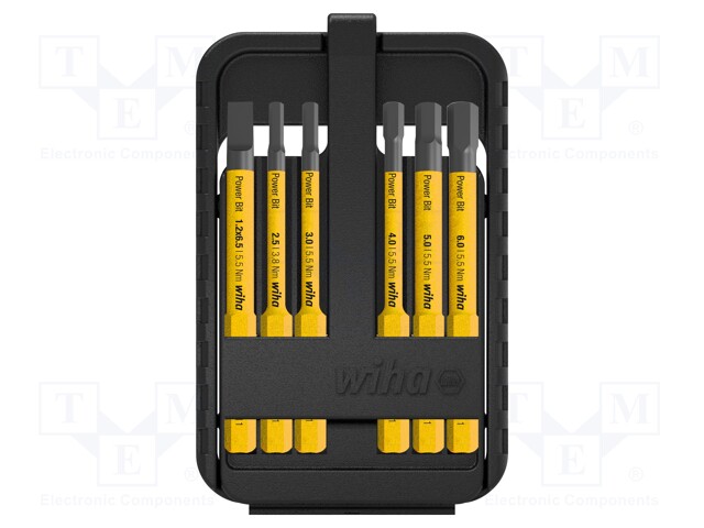 Kit: screwdriver bits; Pcs: 6; 1kVAC; Allen hex key,slot; 75mm