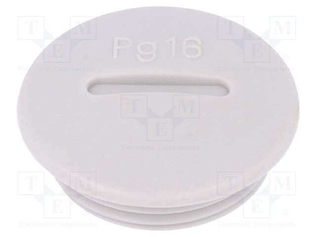 Stopper; PG16; IP54; Mat: polyamide; light grey